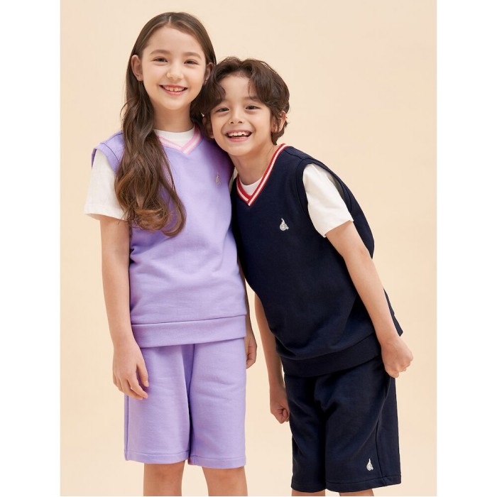 [BEANPOLE KIDS] 3SET 조끼형 스웨트 셔츠  라이트 퍼플 (BI3141U03V) : 빈폴키즈