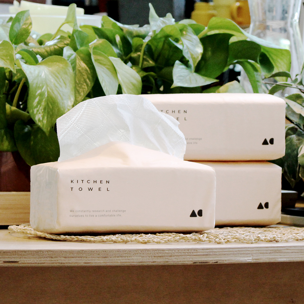 올챌린지 도톰한 3겹 뽑아쓰는 키친타올 100매 4개+4개+1개 100%천연펄프