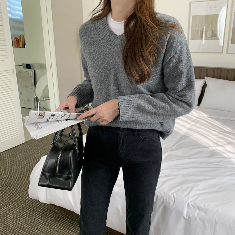 하이웨스트 코튼 스판 일자팬츠 여성 밴딩바지 가을 여자 면팬츠 블랙 핑크 - 상세 이미지 2