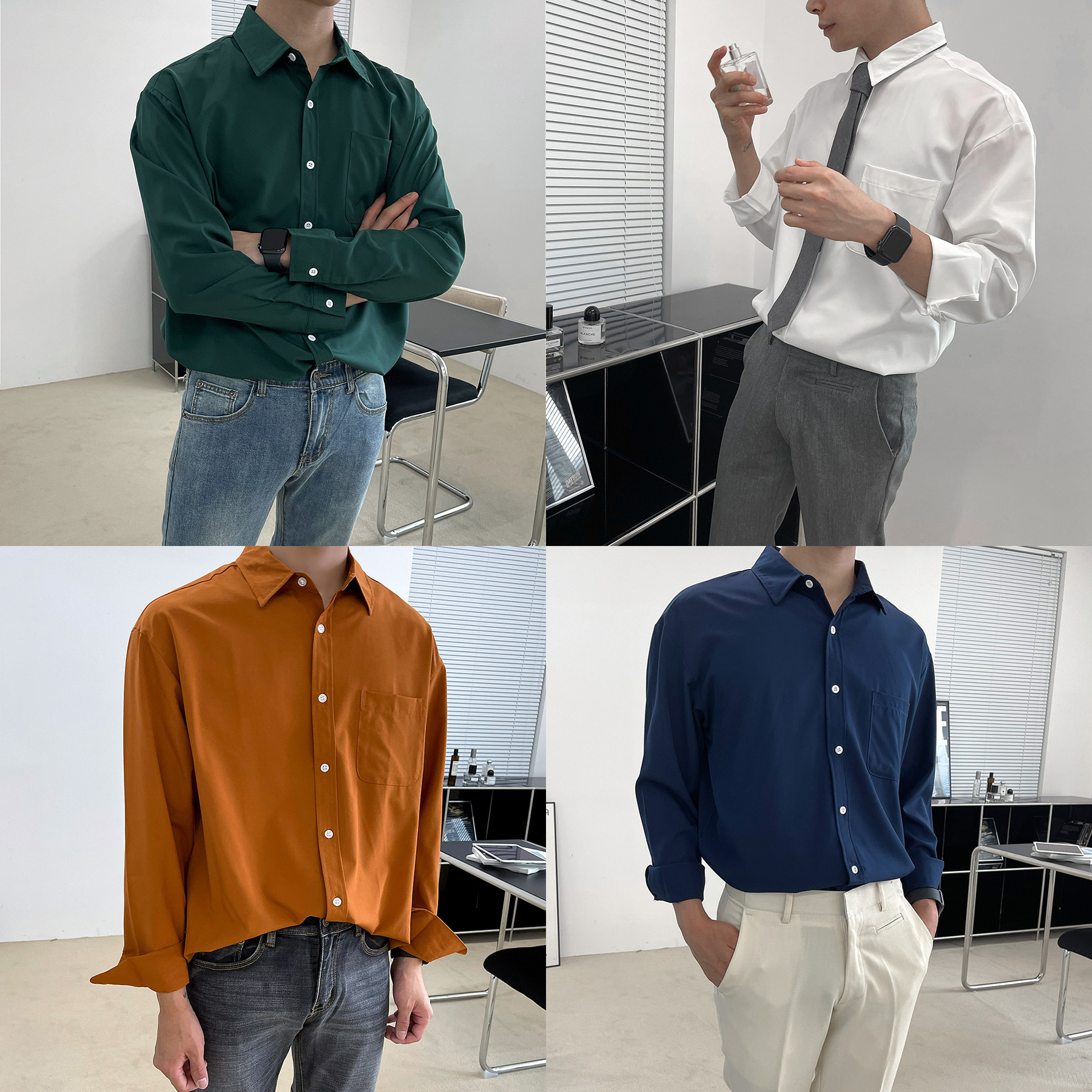 (SALE)남자와이셔츠 남자오버핏셔츠 남성남방 - 상품 이미지
