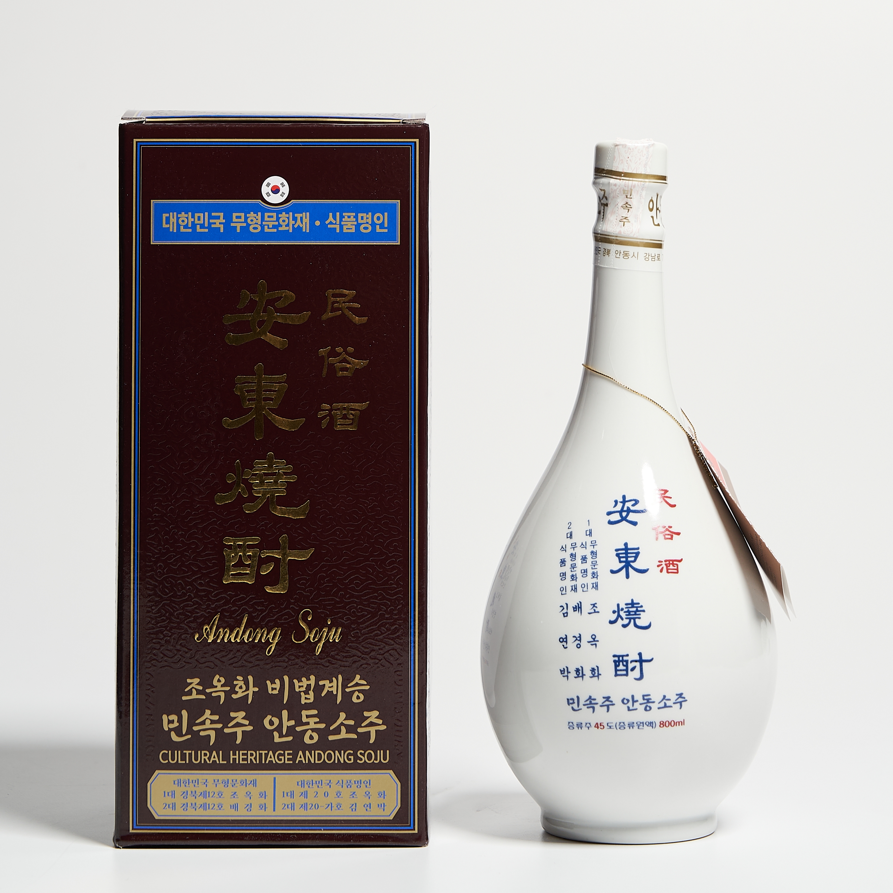 조옥화 안동소주 민속주 호리병 45도 800ml 김연박 2대 명인 (케이스,쇼핑백) - 메인 이미지