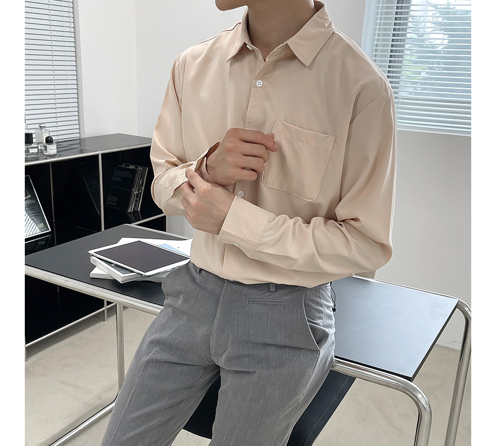 (SALE)남자와이셔츠 남자오버핏셔츠 남성남방 - 상세 이미지 5