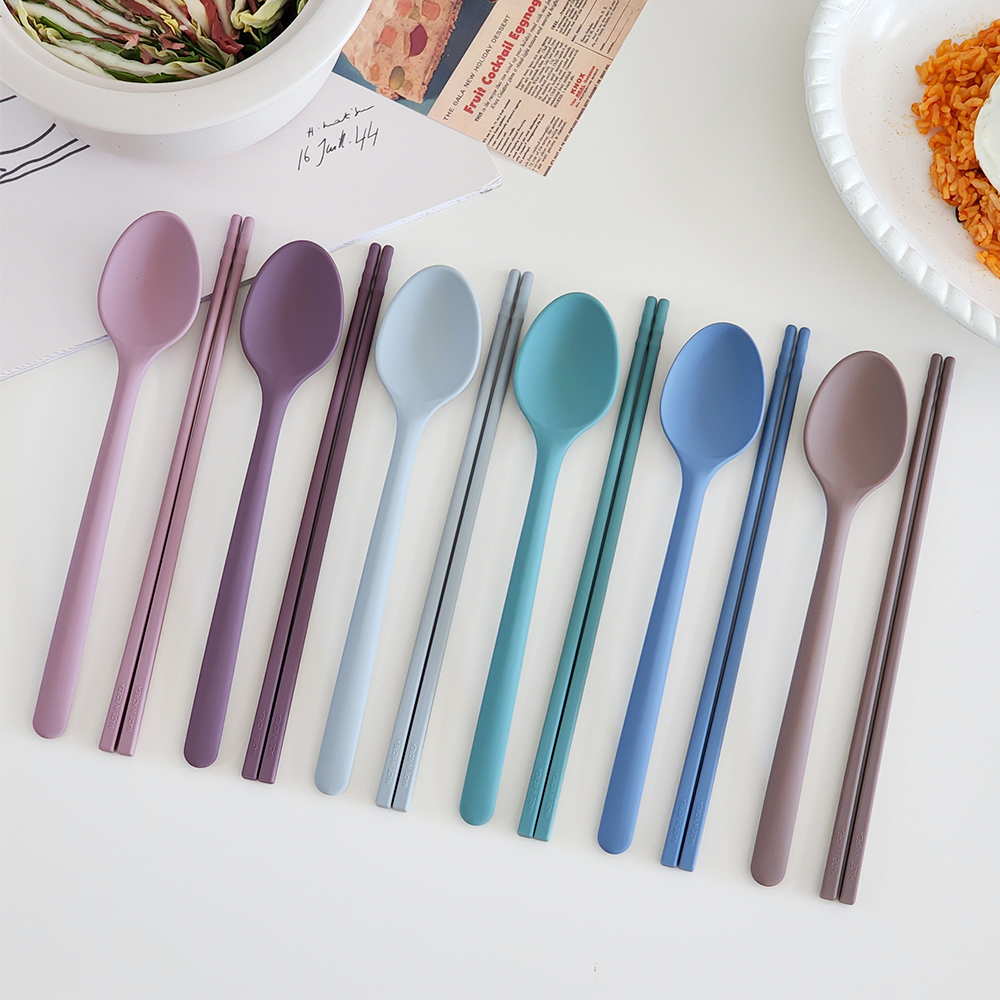 이디프 실리콘 수저세트 국산 숟가락 젓가락 세트