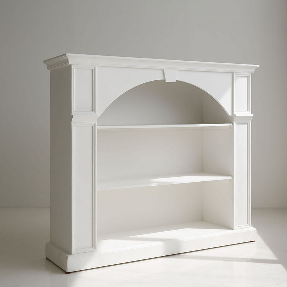 파비안 화이트 몰딩 인테리어 벽난로 선반 장식장 원목 미니 콘솔 테이블 전실 복도 가구