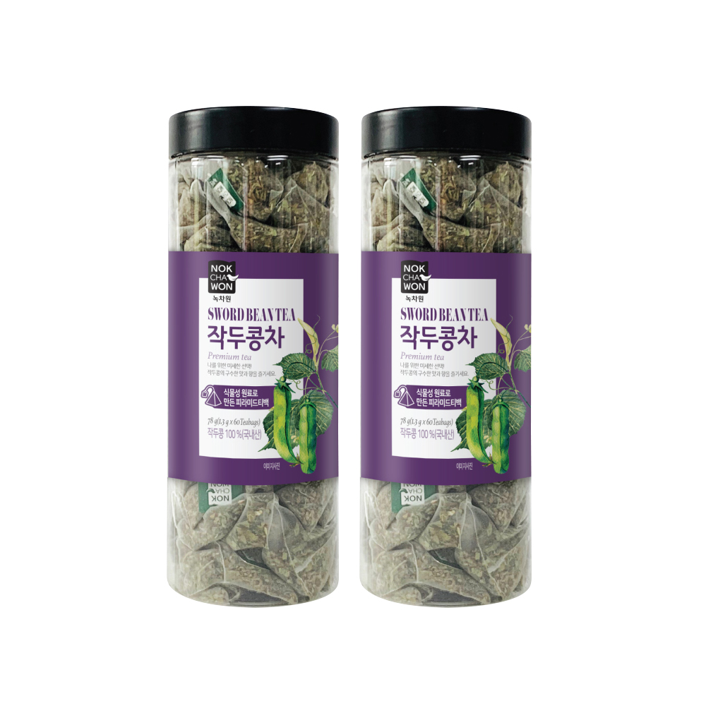 [녹차원] 고소한 작두콩차 삼각티백 60T+60T 프리미엄급 대용량