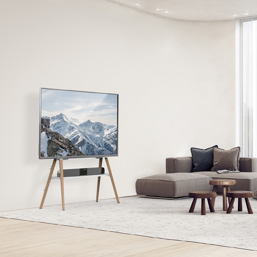 카멜마운트 이젤형 벽면밀착형 공간 인테리어 TV 스탠드 FS75N 화이트