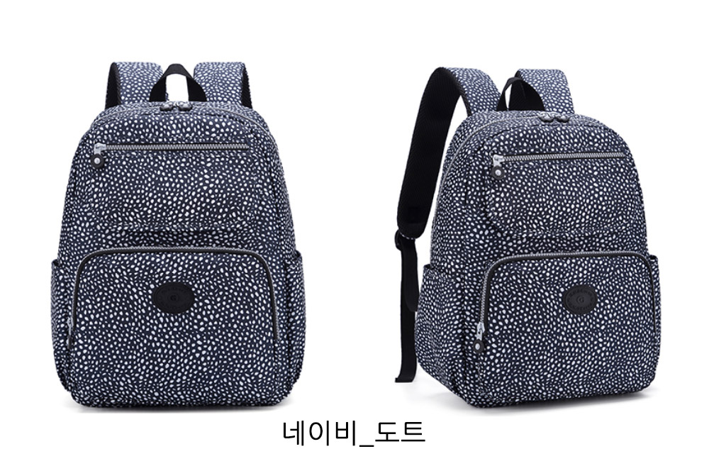 가벼운 플라워 패턴 백팩 나들이 외출 엄마 여행 백팩 중년 여성 아담한 꽃무늬 백팩 가방 - 상세 이미지 2