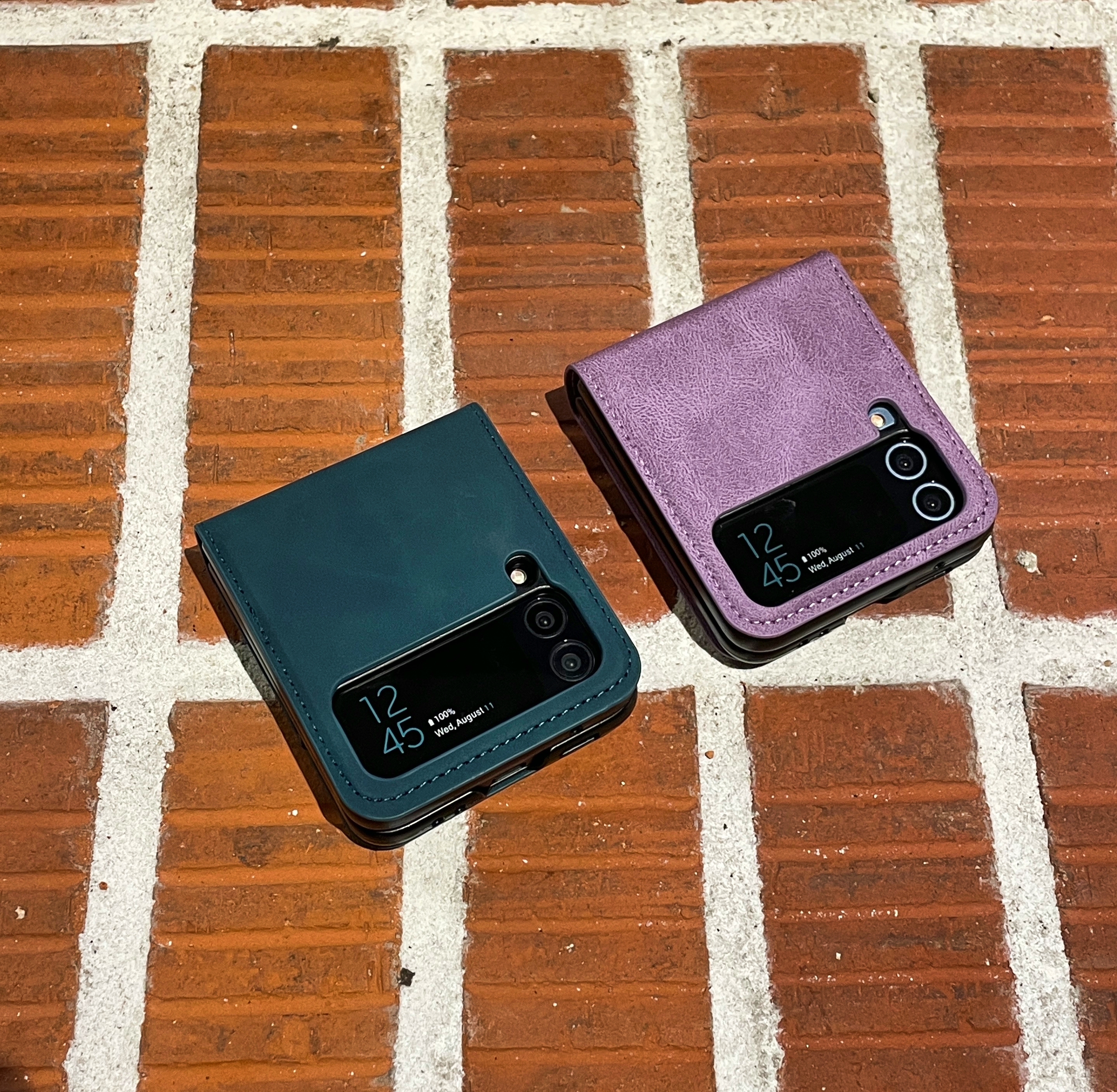 카드 케이스 지갑 가죽 힌지보호 슬림 지플립 블랙, 갤럭시Z 플립4 - 상세 이미지 3