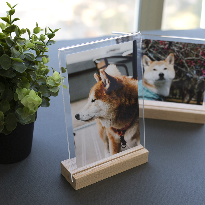 [1+1] 원세븐나인 포토 프레임 3x5인치 테이블 우드 액자 탁상용 탁상 나무액자 미니 오크 스탠드