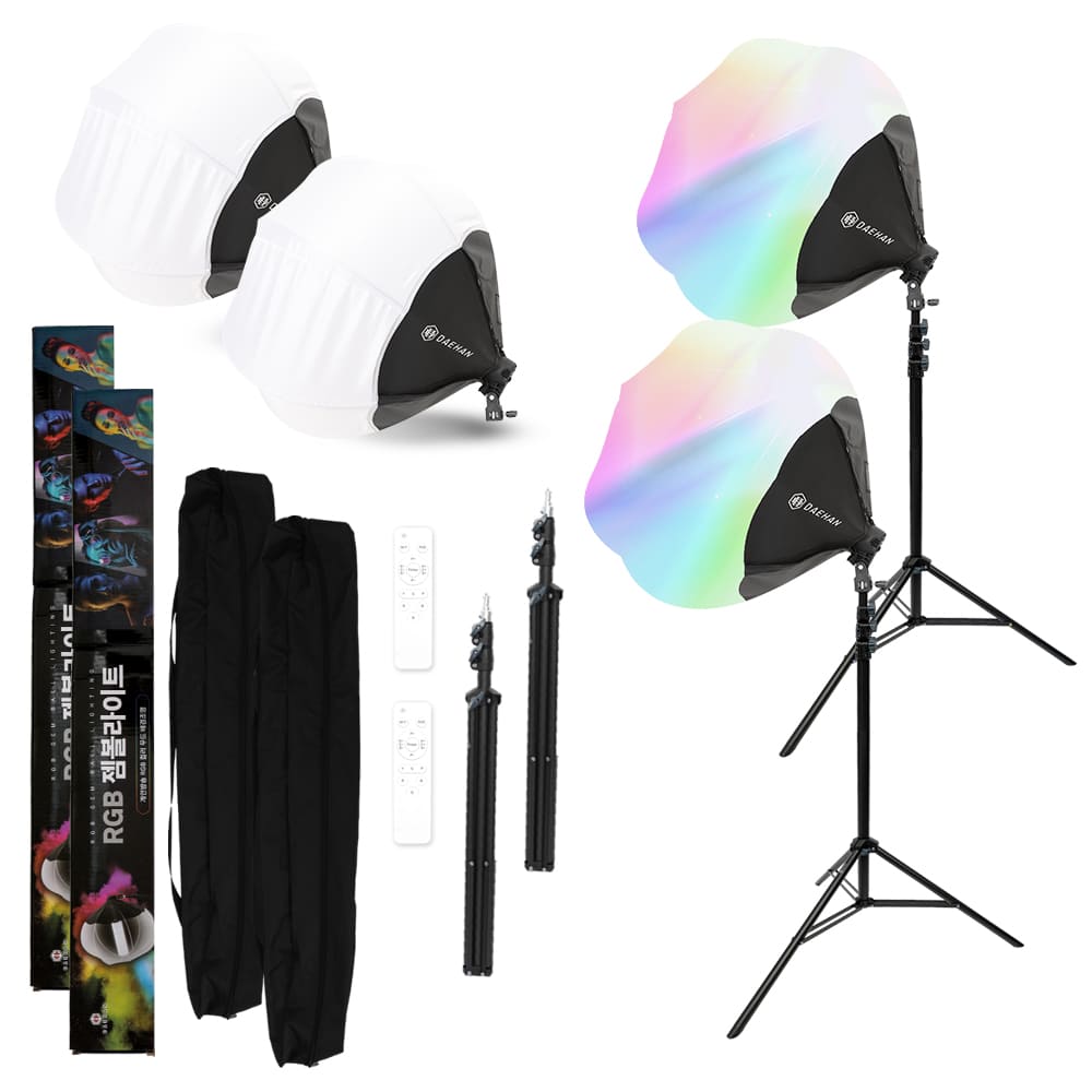 카메라 사진 촬영 조명 대한 젬볼 소프트박스 삼각대 세트 KIT-RGBJL02 이미지 7