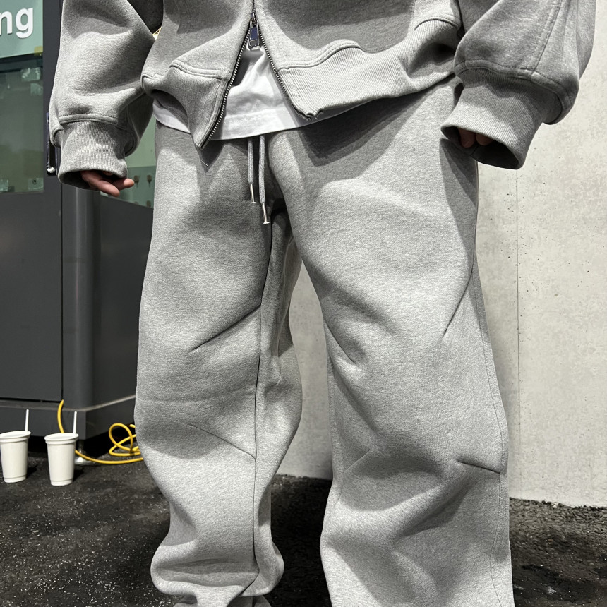 knee dart jogg pants (3color)