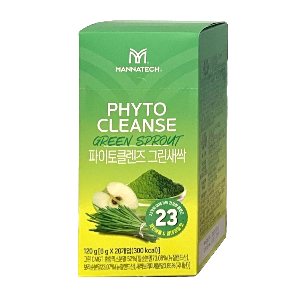 무설탕 음료 매나테크 파이토클렌즈 그린새싹 20개입 채소섭취 쥬스