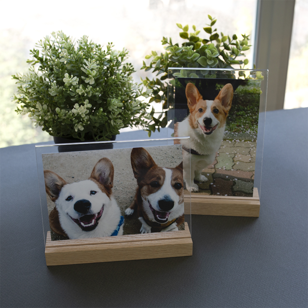 [1+1] 원세븐나인 포토 프레임 3x5인치 테이블 우드 액자 탁상용 탁상 나무액자 미니 오크 스탠드