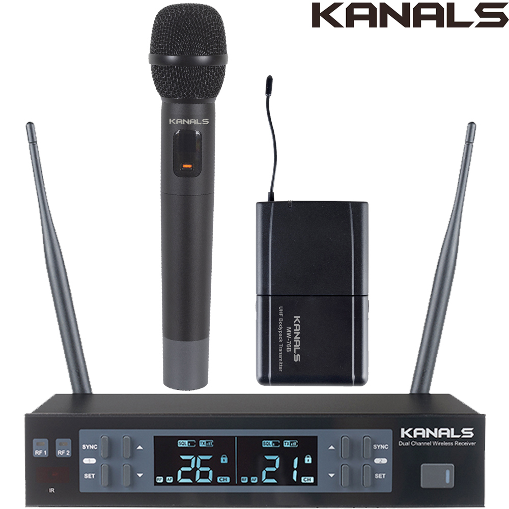 카날스 무선마이크 MW-620 교회 강의용 공연용 보컬 핸드+핀