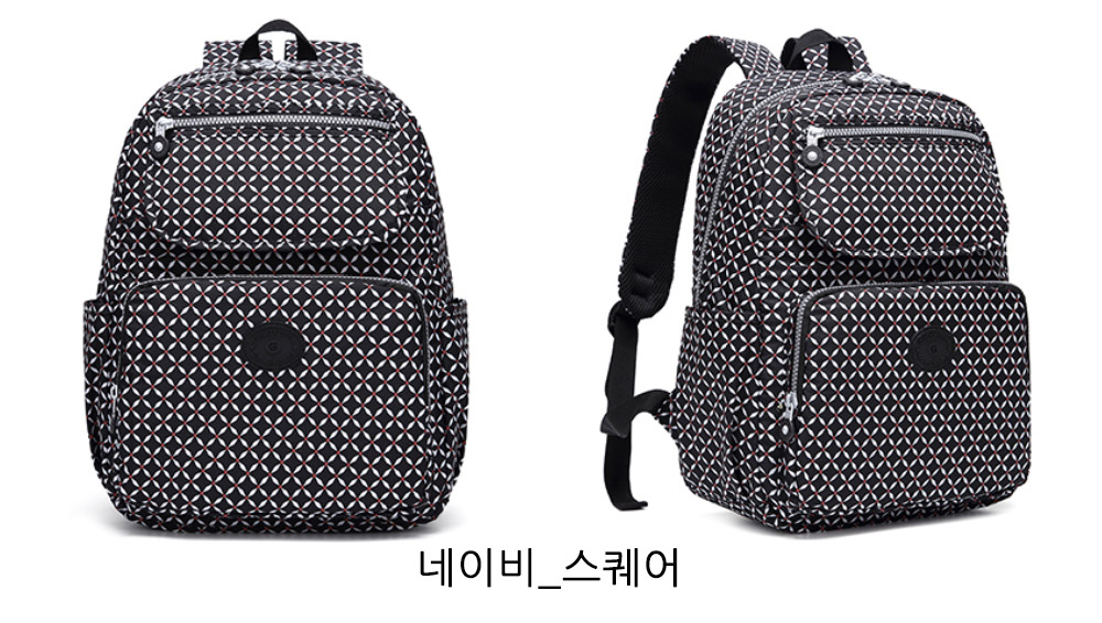 가벼운 플라워 패턴 백팩 나들이 외출 엄마 여행 백팩 중년 여성 아담한 꽃무늬 백팩 가방 - 상세 이미지 3