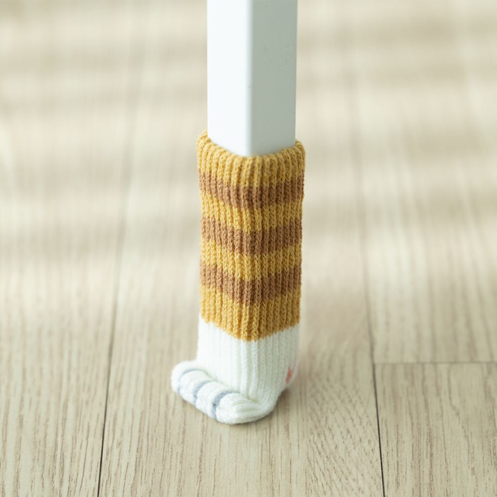 할메이드 식탁 의자발커버 의자다리커버 고양이 양말 발캡 4p