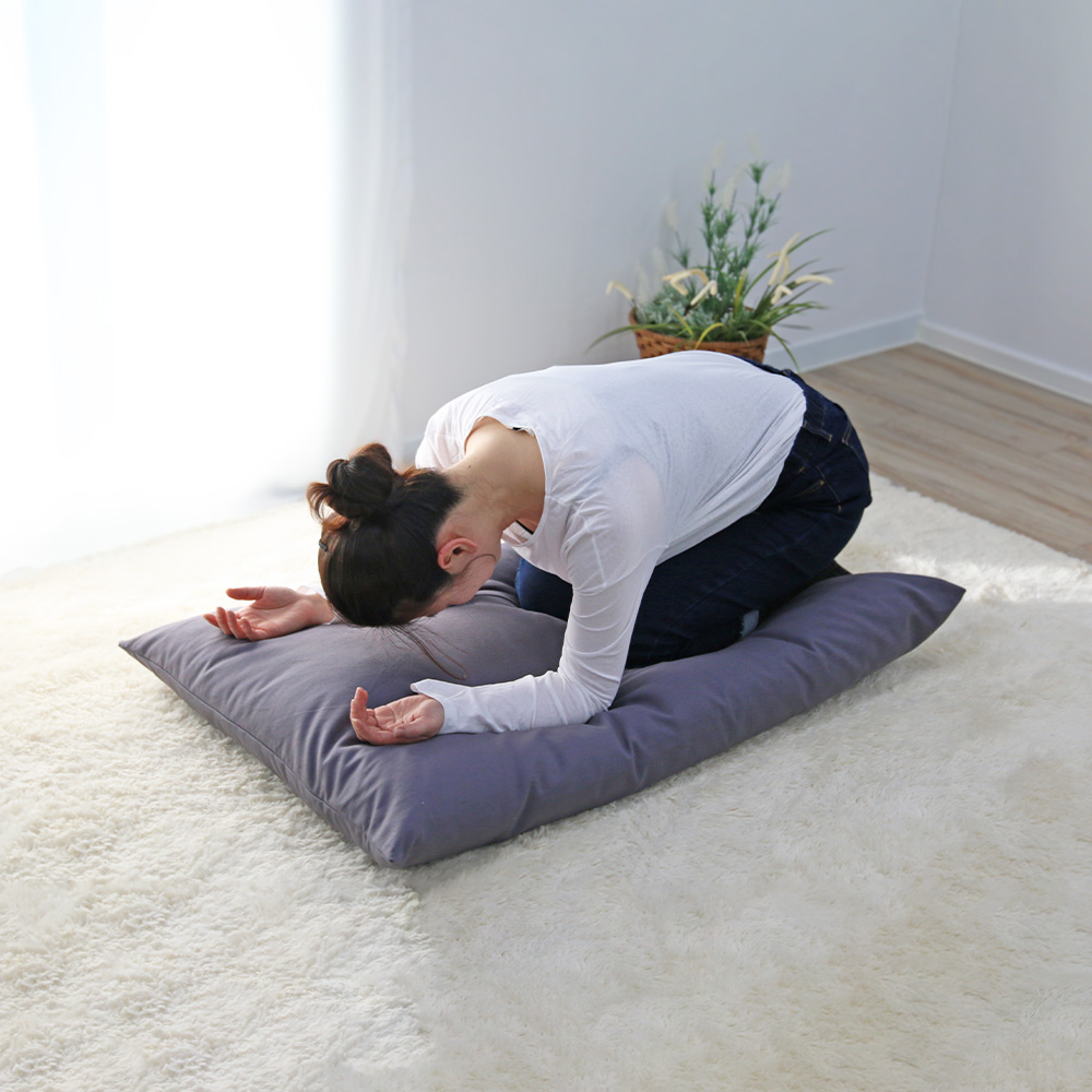 우리앤데코 목화솜 절방석 108배 기도 명상 좌복 대방석 대형방석 캔버스 내추럴 60X90