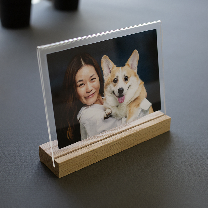 [1+1] 원세븐나인 포토 프레임 3x5인치 테이블 우드 액자 탁상용 탁상 나무액자 미니 오크 스탠드