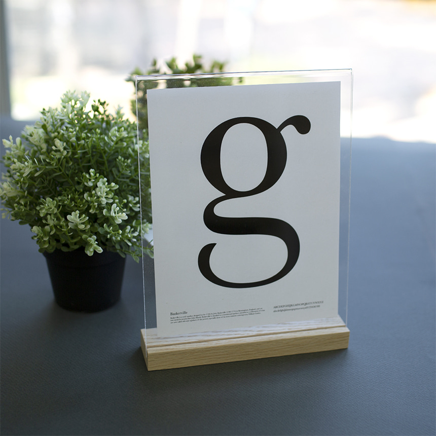 [1+1] 원세븐나인 포토 프레임 3x5인치 테이블 우드 액자 탁상용 탁상 나무액자 미니 오크 스탠드