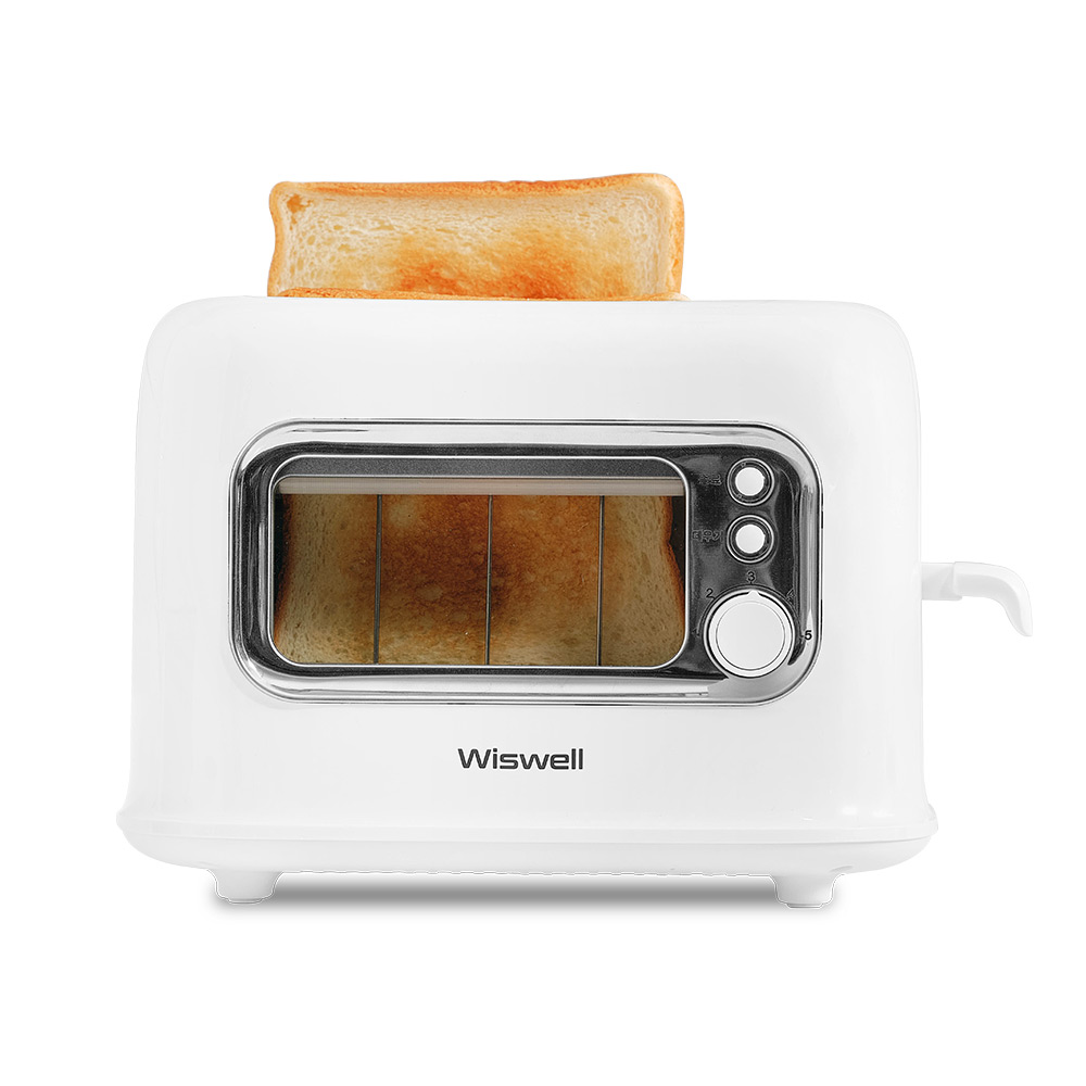 위즈웰 보이는 토스트기 팝업 식빵 예쁜 토스터기 토스트 기계 TA8200 화이트