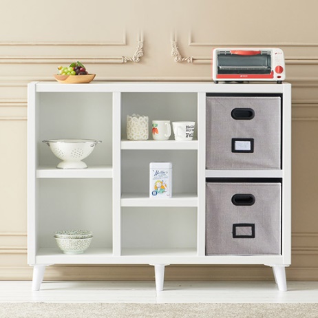 인테리어장식장 트로피 상장 상패 거실진열장 낮은 화이트장식장