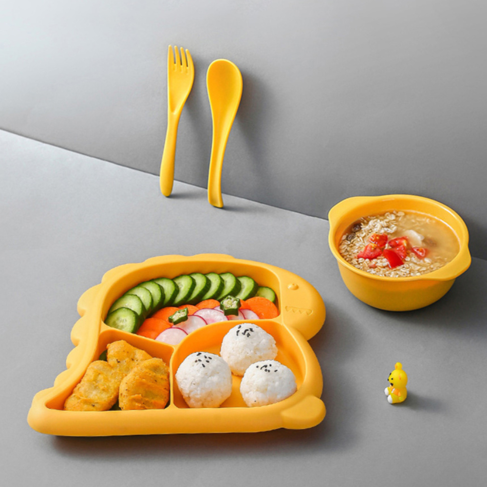 토핑이유식식판 돌아기식판 유아식 식기세트 - 상세 이미지 3
