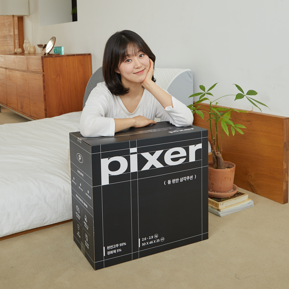 [픽서] 3D 등편안 삼각쿠션 등받이쿠션 허리 침대 쇼파 대형 등쿠션