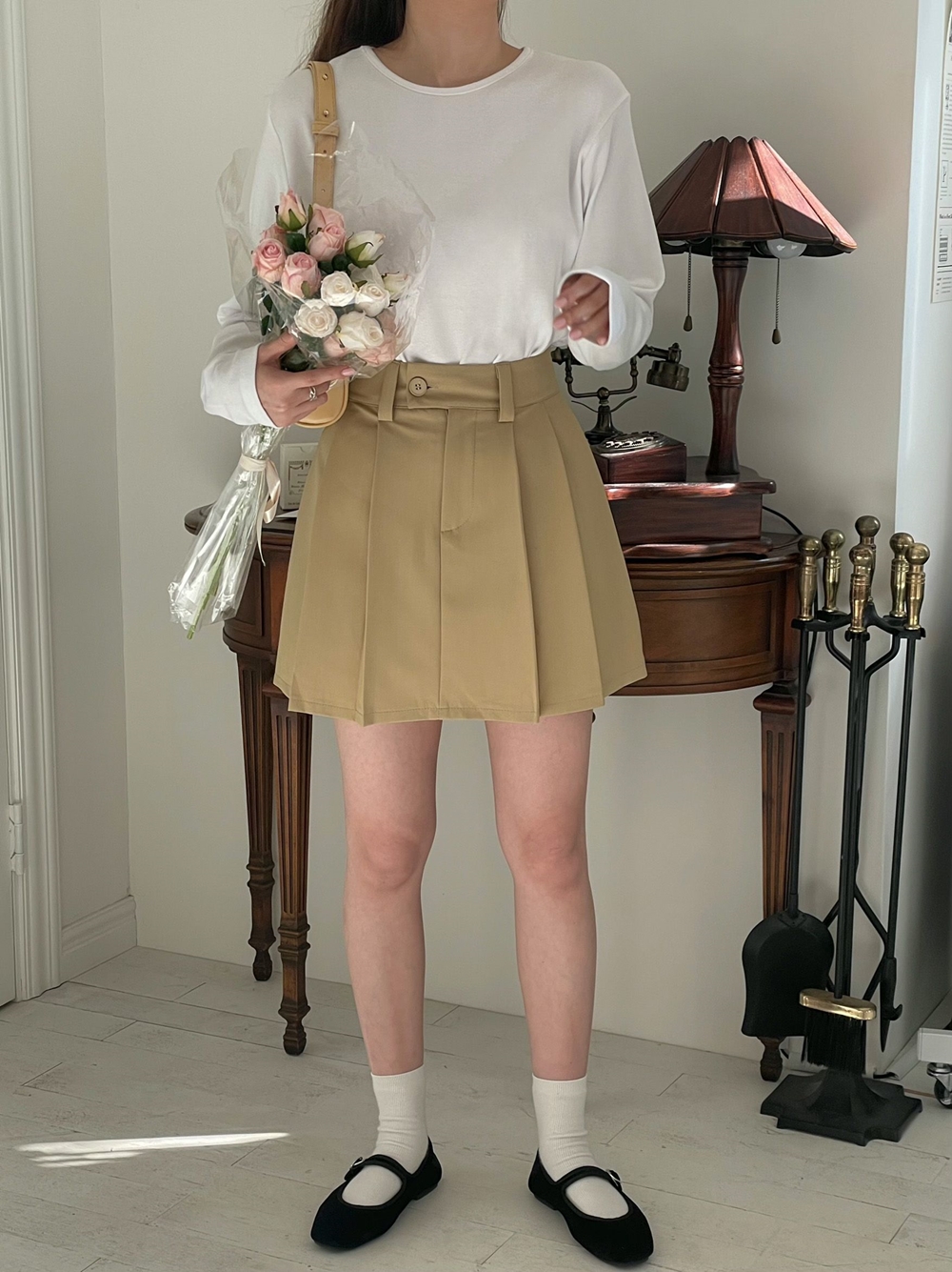 기본 무지 면 모달 스판 이너 긴팔 티셔츠 이미지 3