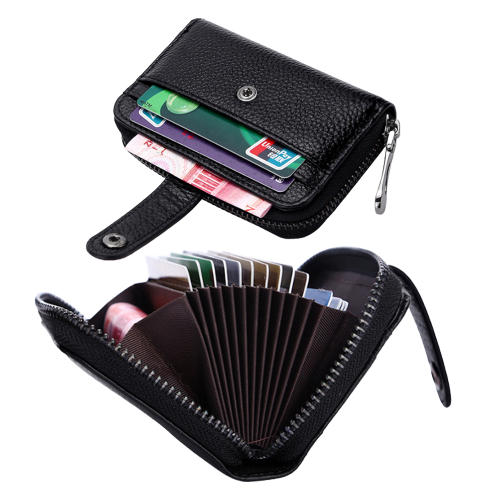소가죽 카드 지갑 명함 여성 가죽 홀더 케이스 명품 지퍼 학생 여자 남자 교통카드 커플