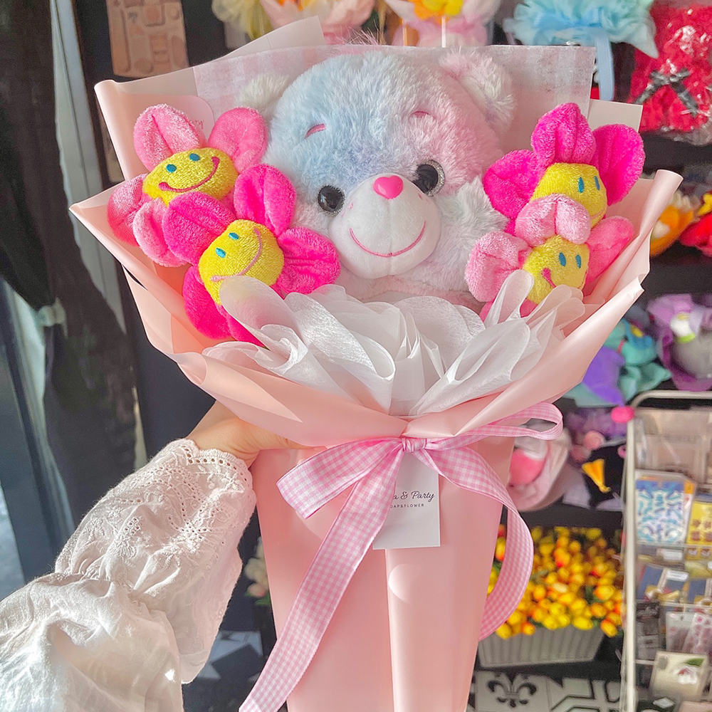 트루하트 케어베어 인형꽃다발 여자친구 화이트데이 생일선물 졸업식 - 상세 이미지 3
