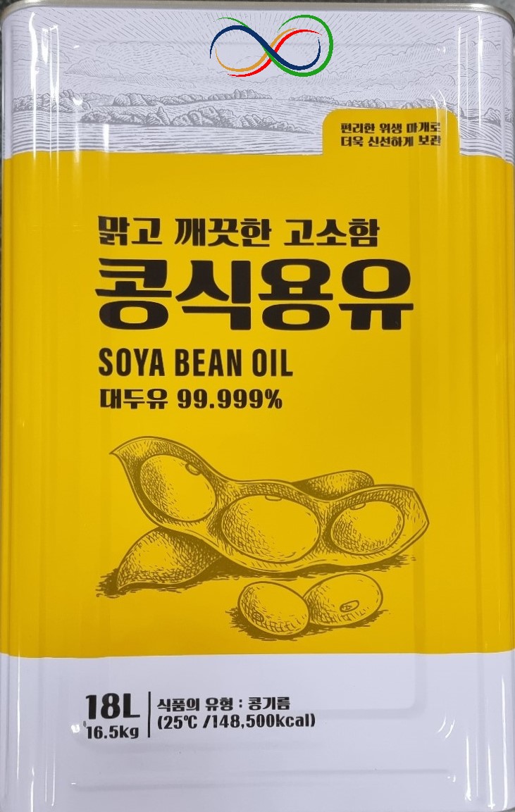 라온 식용유 콩기름 18L/업소용/말통