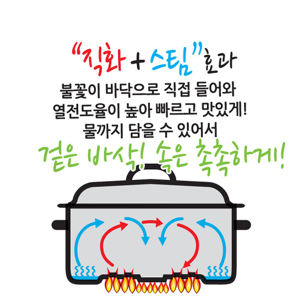 올비아 군고구마 냄비 군고구마 군밤 직화냄비 24cm - 상세 이미지 4