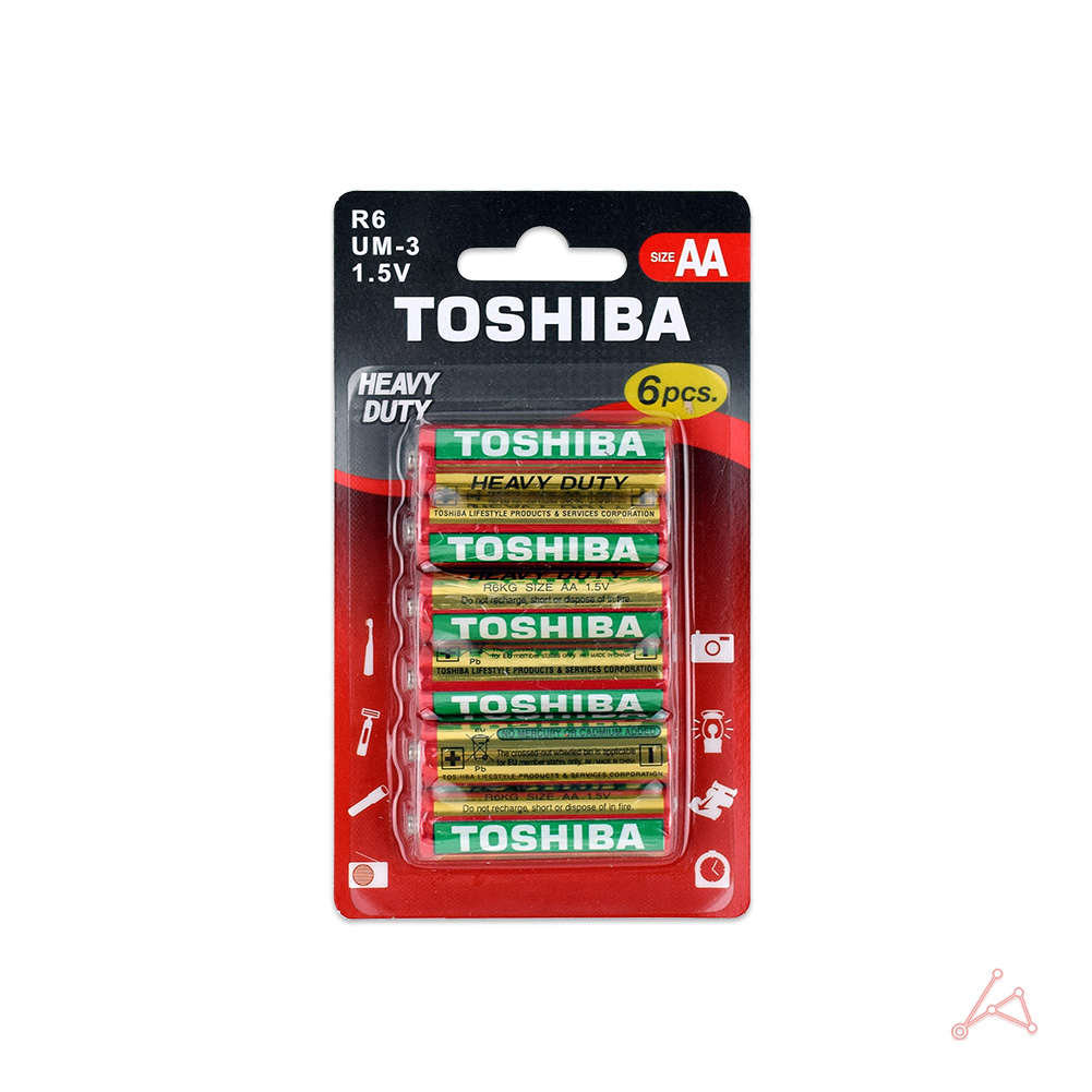 1.5볼트건전지 망간 AA 건전지 도시바 1.5v R6 6개 - 상세 이미지 5