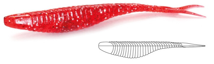 다미끼 아머쉐드 대광어 우럭 광어 웜 다운샷 444 투톤 에일와이프 실버, 12.7cm(5인치) - 상세 이미지 2