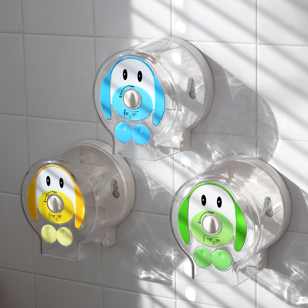 멍멍이 방수 휴지 걸이 1P+1P 강아지 캐릭터 케이스 캐릭터 귀여운 어린이집 화장실