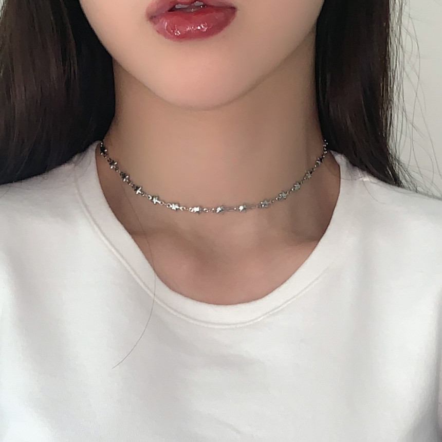 [국내제작/써지컬13종] y2k 스타 별 하트 체인 원석 써지컬스틸 목걸이 모음 상세 이미지 12