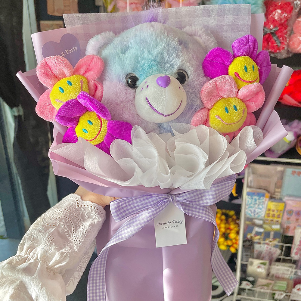 트루하트 케어베어 인형꽃다발 여자친구 화이트데이 생일선물 졸업식 - 상세 이미지 2