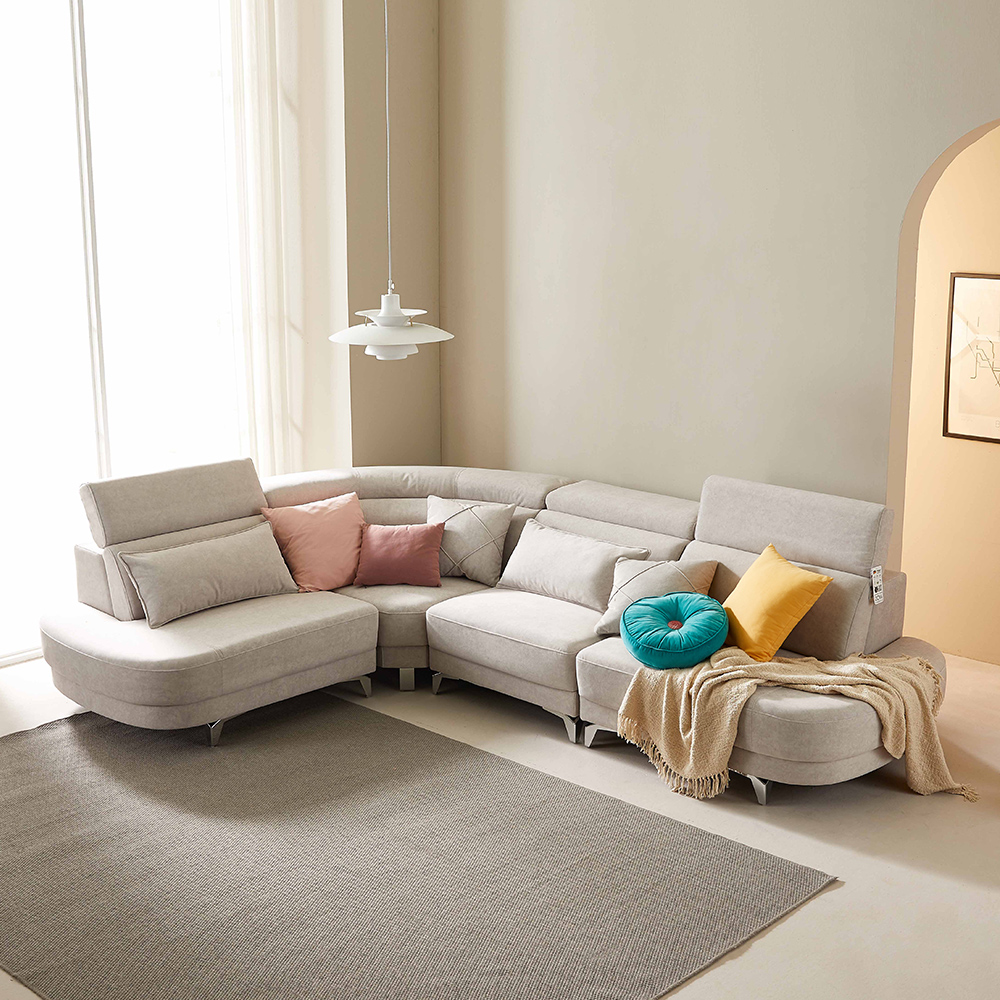 서광퍼니처 산티아고 조야 아쿠아텍스 패브릭 모듈 코너형 5인용 쇼파 sk