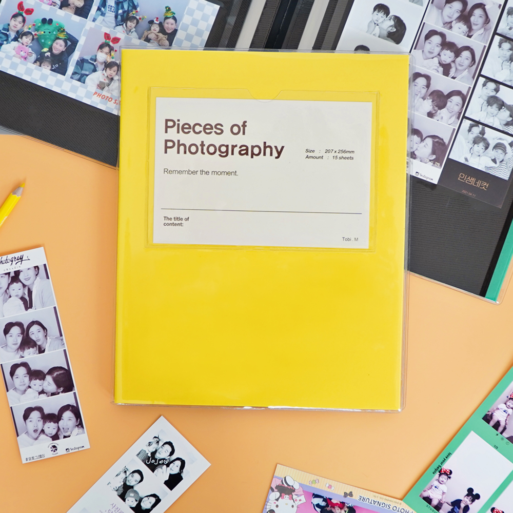 초음파앨범 사진 앨범 접착식 옐로우 포토인생 네컷 셀프포토북 제작 사진첩 아기