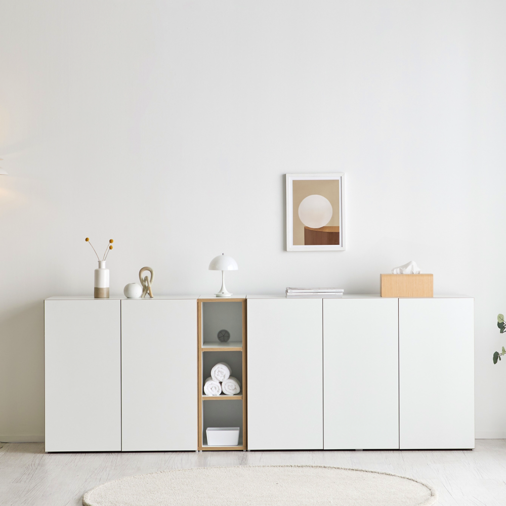 높은 다용도 베란다 수납장 거실 틈새 베란다장 옷 800 400 1200, 3단, 화이트