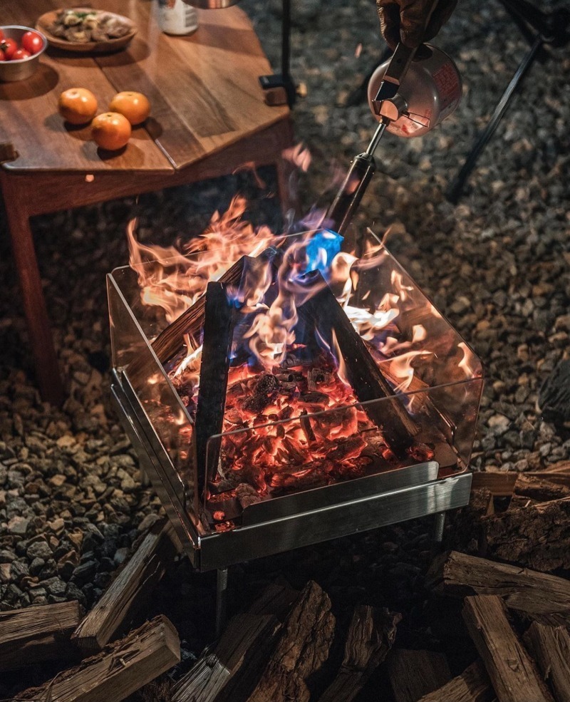 오텀트리 플레임 캠핑 불멍 화로대 스텐 캠핑화로