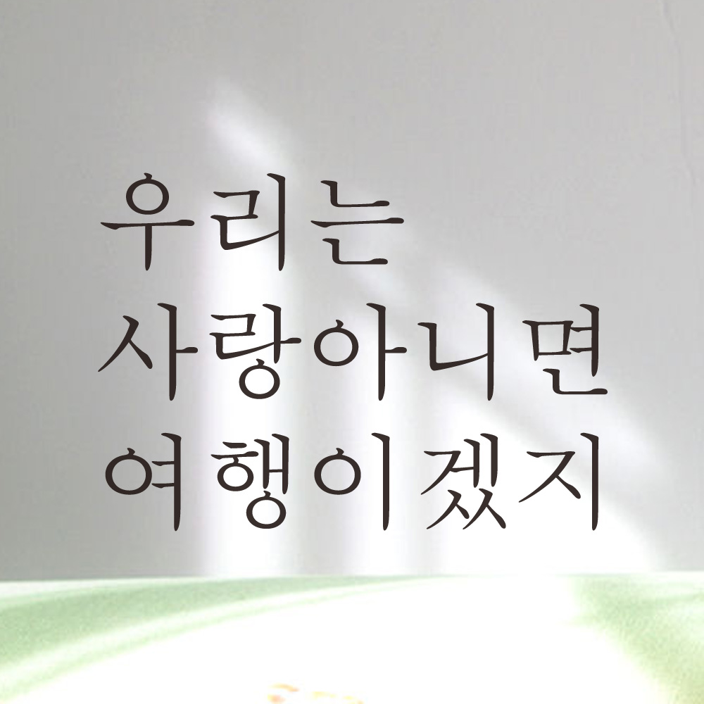 레터링 글씨 스티커 우리는 사랑아니면 여행이겠지 검정S 이미지 8