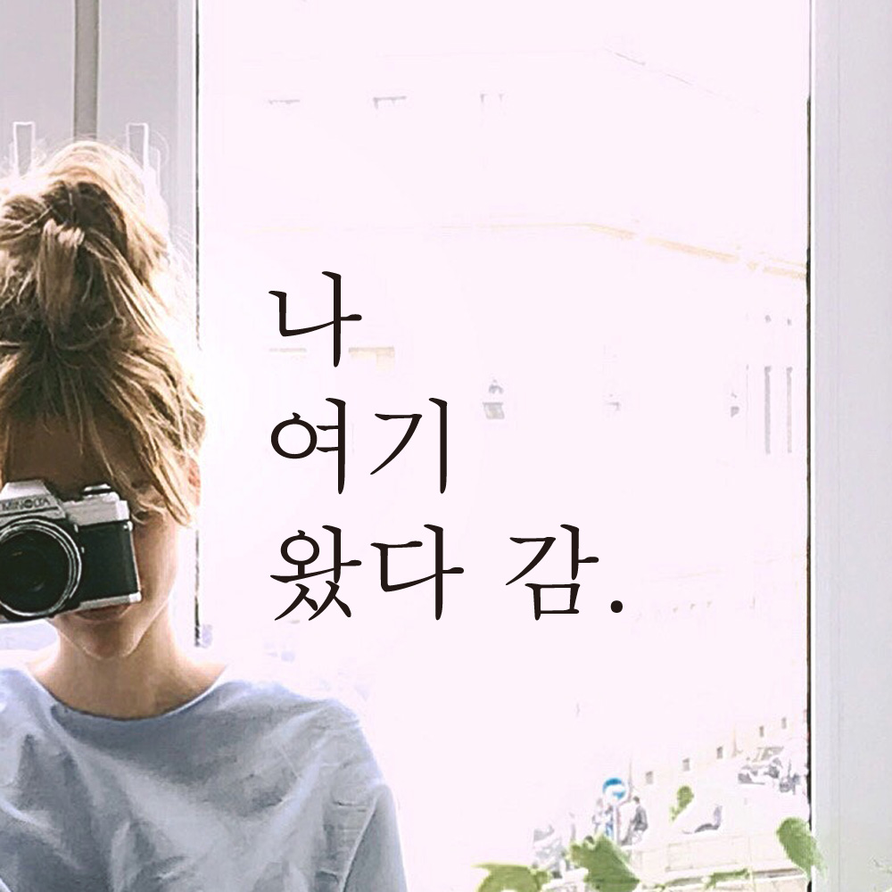 포토존 스티커 나 여기 왔다 감 검정S - 상품 이미지