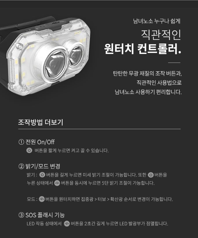 크레모아 헤디 플러스 탄 LED 헤드 랜턴