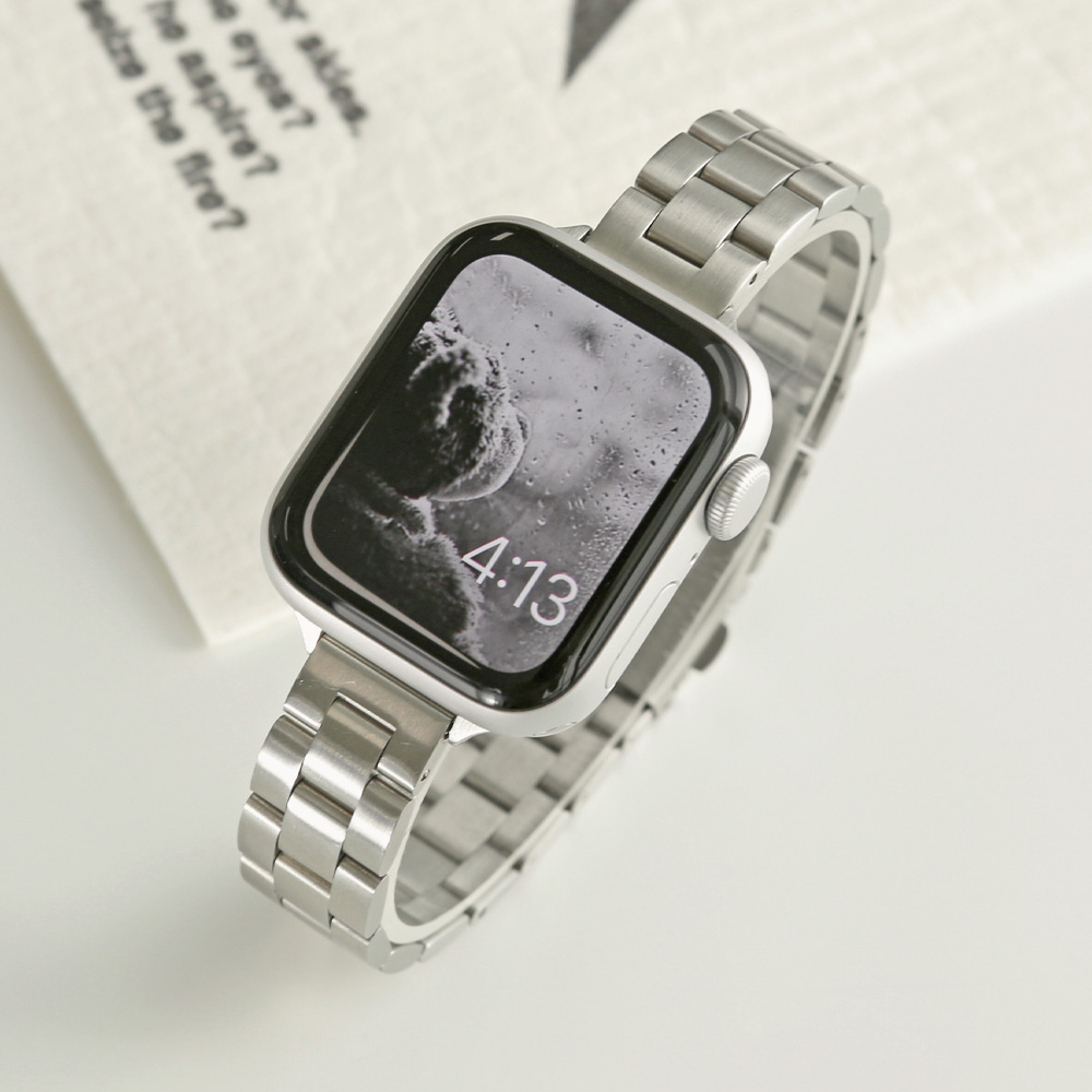 하이키키 애플워치 스트랩 메탈 SE 2 3 10 9 8 7 울트라 슬림클래식 밴드 줄질