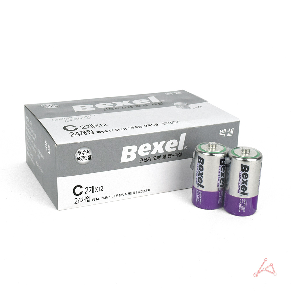c사이즈건전지 R14 C형 뚱뚱한 건전지 망간 2x12개 - 상세 이미지 5