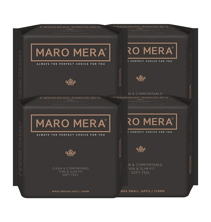 마로메라 순면커버 생리대 소형 16P 2팩+2팩