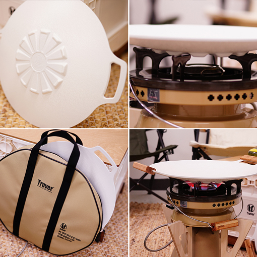 트루버 우유니 캠핑 그리들 팬 세라믹 이중코팅 컬러 불판 캠핑용