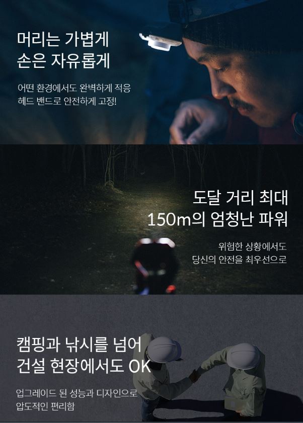 크레모아 헤디 플러스 탄 LED 헤드 랜턴
