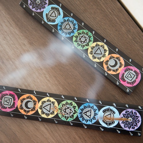 인센스 스틱 홀더 향피우기 향꽂이 세븐차크라 소프스톤 향받침대